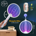 Mosquito Killer Racket | 3-in-1 Electric Mosquito Swatter Racket | Rechargeable USB Bug Zapper Bat with LED Light | Indoor & Outdoor Mosquito Killer | Mosquito Killer Lamp | Mosquito Killer | myee store. 