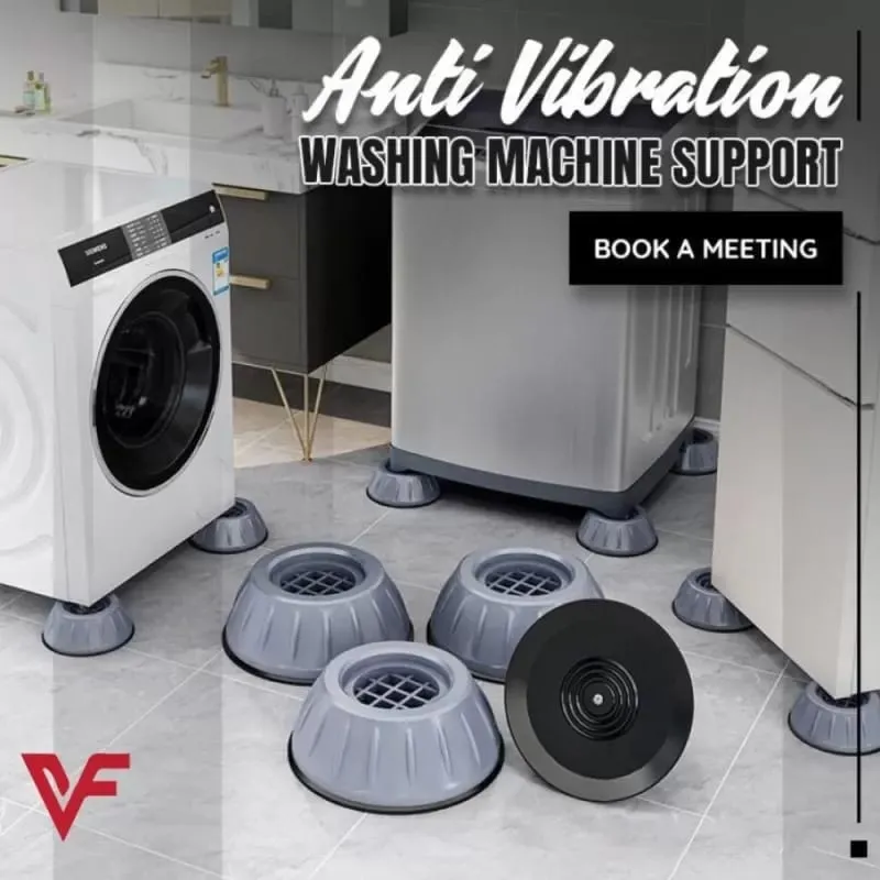 Anti Vibration Pads Set of 4 - Washing Machine stand - Washer antivibration  Pad - Dryer Appliance Shock Absorber - Vibrasion Stabilizer Feet - Washpuck  Foot Viberation Walk Silent Leveling Vibrate Leg