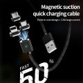 OLAF 2M Magnetic Micro USB Cable For iPhone Samsung Fast Charging Data Wire Cord Magnet Charger USB Type C 3A Mobile Phone Cable. 