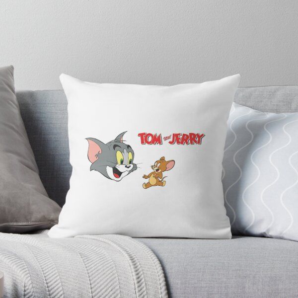 Tom & Jerry Printed Customized Cushion Personalized Pillow in Silk