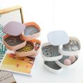 1Pcs Jewelry Organizer 360 Degree Round Rotating Jewelry Storage Box - Multi. 