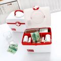 1 Unit Empty Emergency Medicine First-Aid Medicine Box with 2 drawer. 