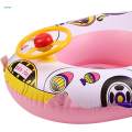 Float Infant Seat Boat Baby with Steering Wheel Swimming Rings. 