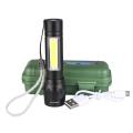 Mini USB Rechargeable Flashlight Torch Zoom Lamp, High Quality Torch Light, Bright Light Function. 
