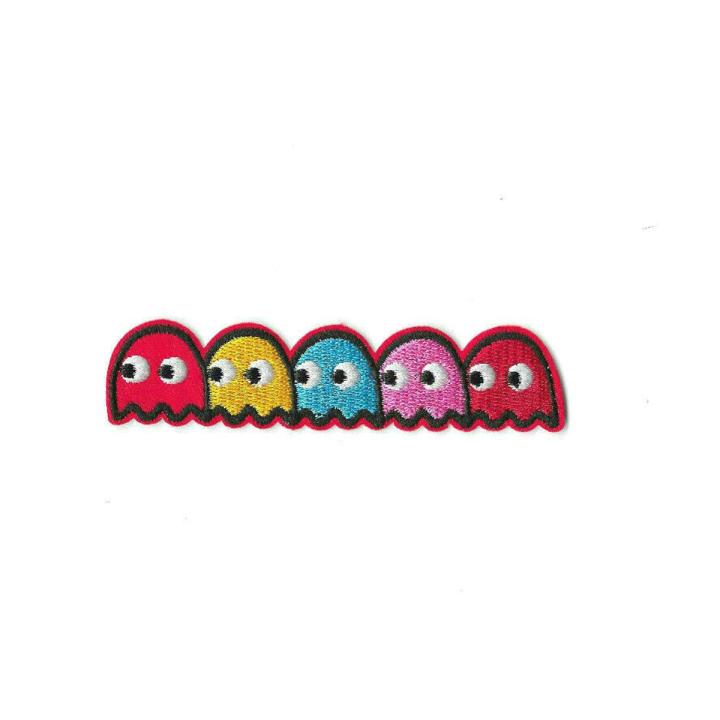 PAC MAN GHOSTS Iron on / Sew on Patch Embroidered Badge for t shirt bag cap jeans badge#1185
