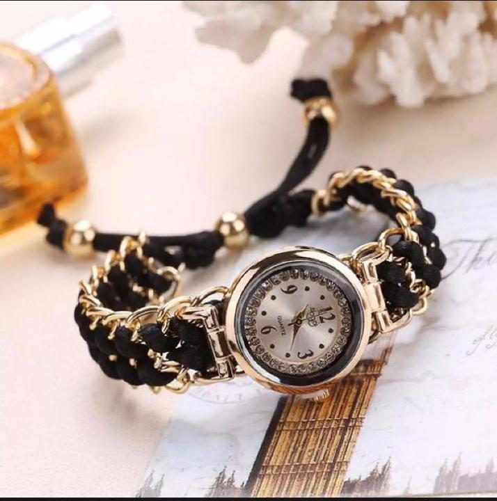 46Ni Hanmade Wrist Watch Floral Strap Electric Watch Analog Watch for Women Ladies Girls