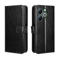 Vantime for Infinix Smart 8 / Smart 8 Pro / Smart 8 Plus Retro Crazy-horse Wallet Case Cards Holder Flip Cover. 