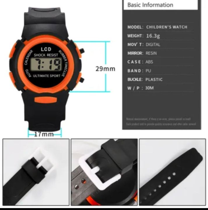 Kids%20watch%20silicone%20black%20straps%20round%20shape%20digital%20watch%20-%20Image%207