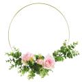 5 Pack 14 Inch Large Metal Floral Hoop Wreath Macrame aurum Hoop Rings for DIY Wreath Decor, Dream Catcher and Macrame Wall Hanging Crafts. 