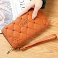 PU Leather Long Wallets for Women Credit Card Holder Zipper Clutch Purses Heart Embroidery Money Bag Wallet Carteras Para Mujer. 