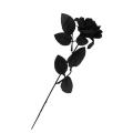 Artificial Gothic Black Rose Delicate Silk cloth Artificial Flowers Black color Decorative Valentine Roses for Home decoration. 