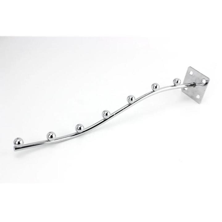 Six Hook Wall Mounted Clothes Hanger For Bathrooms Balconies-Stainless Steel