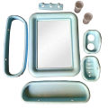 Complete Mirror Set All in One/ With Mirror/ With Storage Rack or Shelf/ With Towel Rail/ With Toothbrush Holder/ With Soap Dish Holder, and Hanger Hooks. Aaina/ Mirror/ Bathroom Mirror/ Basin Mirror/ Sheesha Set.. 