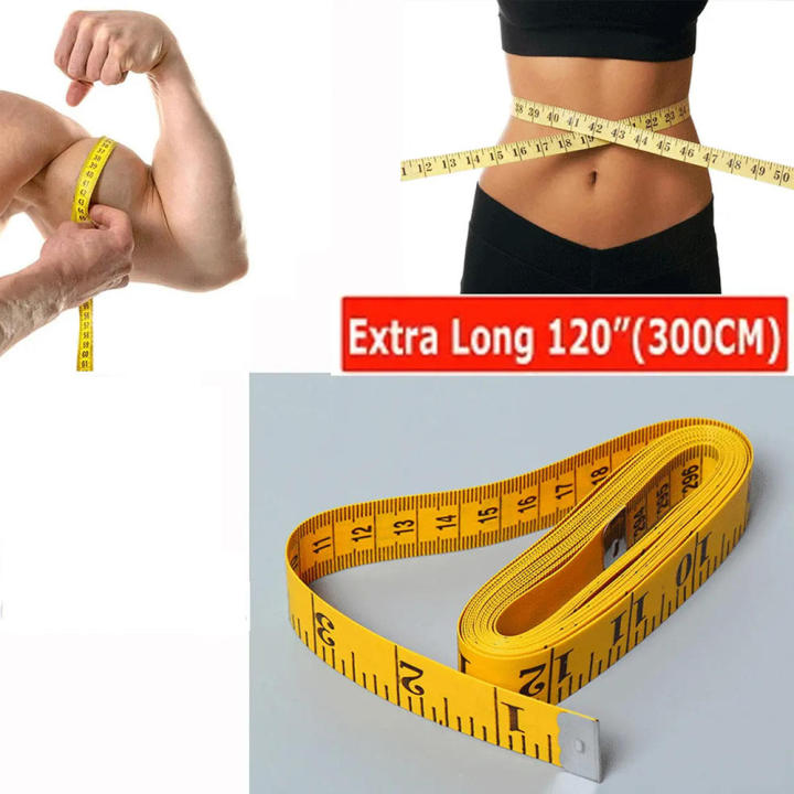 Soft Body Cloth Ruler Long 120 Inches Flat Tape Measure 3 Meters Yellow ...