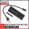 M.2 SATA SSD to USB 3.1 External SSD Reader Converter Adapter Enclosure with UASP, Support NGFF M.2 2280 2260 2242 2230 SSD. 