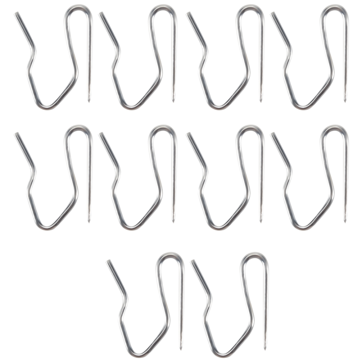 10pcs Curtain Drapery Pin Hooks - Silvery