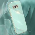 LECOMES for Samsung Galaxy S8 Back Cover Luxury 6D Plating Frame Shiny Bling Case Full Camera Protection Soft Silicone Square Bumper Mobile Phone Cases. 