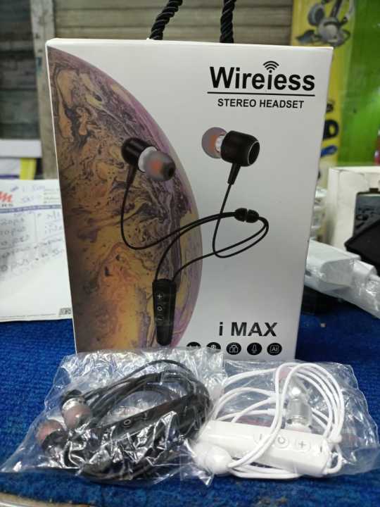 IMAX Wireless Stereo Magnetic Bluetooth Headset (Connect with All Bluetooth Devices).