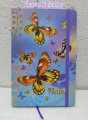 Colorful Butterfly Glitter Wallpaper Cover Diary For Girls-160 Pages Large Size Glitter Cover Travel Journal A5 Lined Paper Diary-5703. 