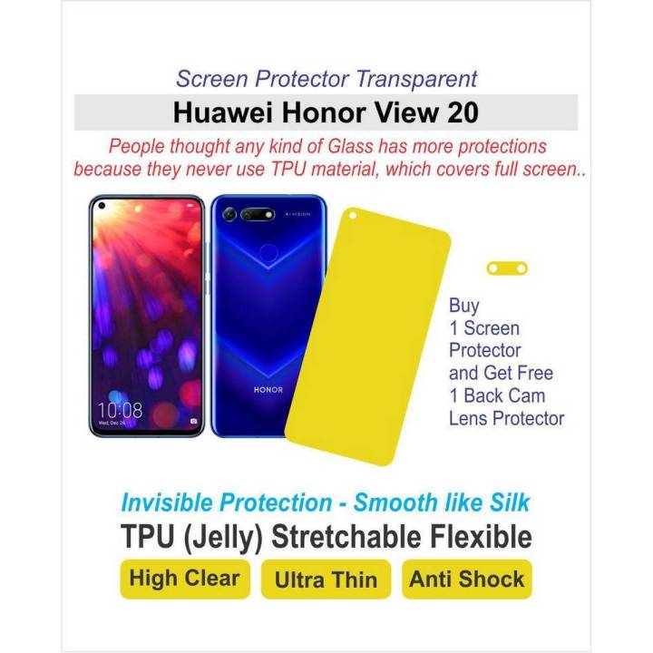 Huawei Honor View 20 - Screen Protector - Best Material - TPU (Jelly)