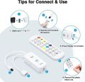 RGB LED Strip Light Controller set ,with APP, Music Sync and IR Remote, with Unlimited Colors and Pin Modify Feature Compatible with 5V-24V All 4-pin 10mm RGB LED Strip via Bluetooth Connection. 