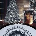 ANSIO® Outdoor Christmas Lights 320 LED 11m/35ft Icicle Lights Outdoor & Indoor Cool White Decorations String Fairy Outside Lights with Timer for Xmas Garden Bedroom & Party|Mains Powered Green Cable. 