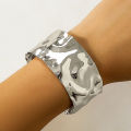 Punk Heavy Metal Big Chunky Wide Cuff Open Arm Bangles Women Ethnic Adjustable Wrist Hand Bracelet Grunge Jewelry Steampunk Men. 