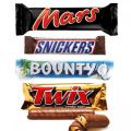 Chocolate Collection Packs Twix, Mars, Snickers, Bounty (Pack Of 4). 