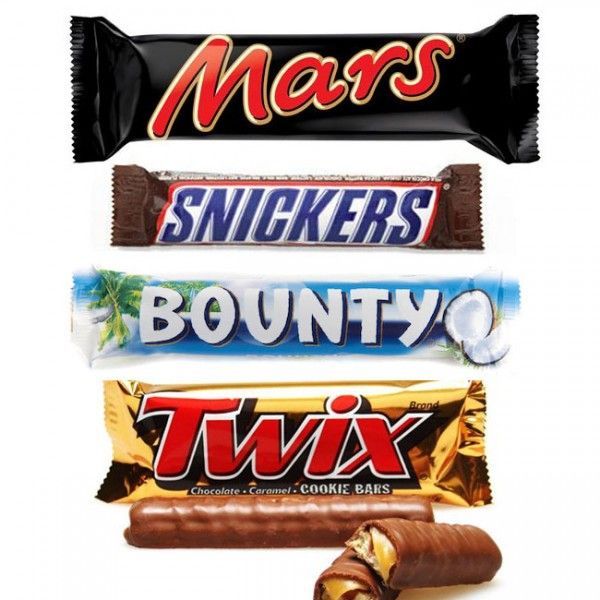 Chocolate Collection Packs Twix, Mars, Snickers, Bounty (Pack Of 4)
