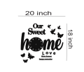 Wall Clocks, Butterflies & Sweet Home 3D Wooden Watch DIY Design clock .smart watch.wal clock.clock wall stylish.clocks.clock for room fancy.clock /  fancy wooden.wooden wall decoration item / room decoration item / home decoration item. 