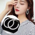 New Fashion Luxury Exaggerated Big Circle Imitation Pearl Earrings Fairy Temperament Personality Wild Wedding Accessories Gift Ear Jewelry. 