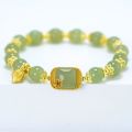 New Chinese Sugar Cubes Lotus Double Layer Bracelet Cat Bracelet Women's Senior Temperament Beaded Gift Hand Jewelry Wholesale. 