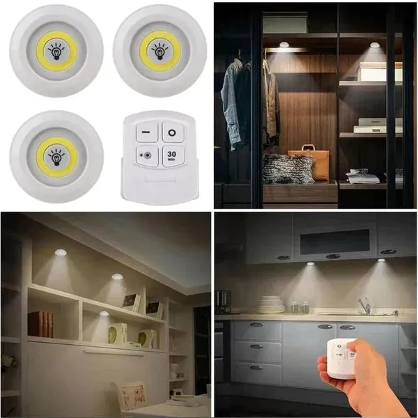 3%20Pack%20Wireless%20Tap%20LED%20Puck%20Lights%20with%20Remote%20Control%20%E2%80%93%20Stick%20Anywhere%20Night%20Lights%20with%20Adjustable%20Brightness%20for%20Home,%20Office,%20or%20Stairs%20-%20Image%202