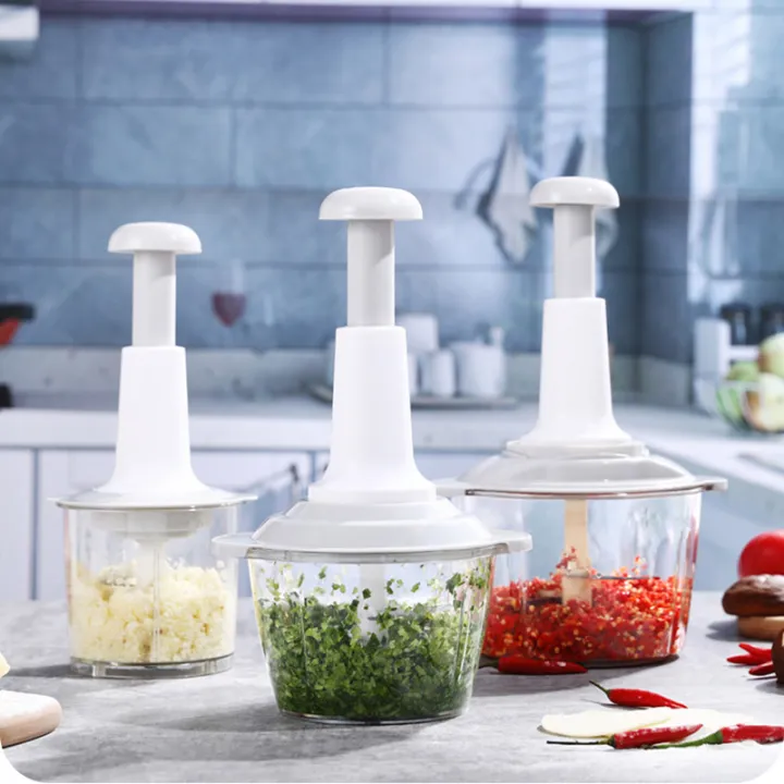 2L Manual Hand Push Food Chopper – Multi-Function Vegetable Cutter ...