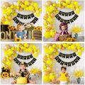 Black and yellow Birthday Theme Set Including Birthday Banner+ 20 x Balloons + Confetti Balloons-Birthday & Party Items -Birthday Supplies-Home Decor -Home Accessries. 