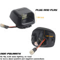2Pcs Red Tube SMD LED License Plate Light for Nissan Navara D40 2005 2016. 