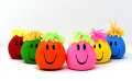 6 Pcs Set - Super Stretchy Moody Smiley Face Stress Less Flexible Squishy Stretchy Ball - Stress Release Squeeze - Stress & Pressure Relief Magic Ball - Converted Different Shape Like Slim Clay and Dough Toys For Kids Boys Girls Toy. 