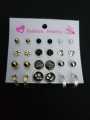 Women’s Elegant Stud Earrings Set – 12 Pairs Collection. 
