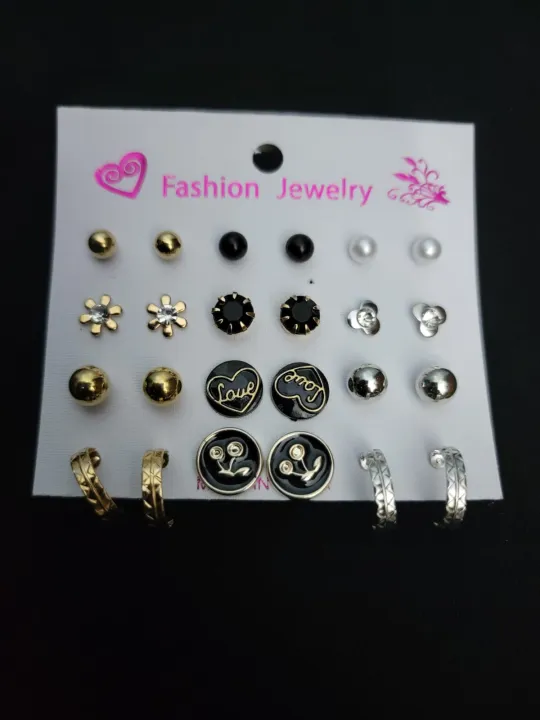 Women%E2%80%99s%20Elegant%20Stud%20Earrings%20Set%20%E2%80%93%2012%20Pairs%20Collection%20-%20Image%206