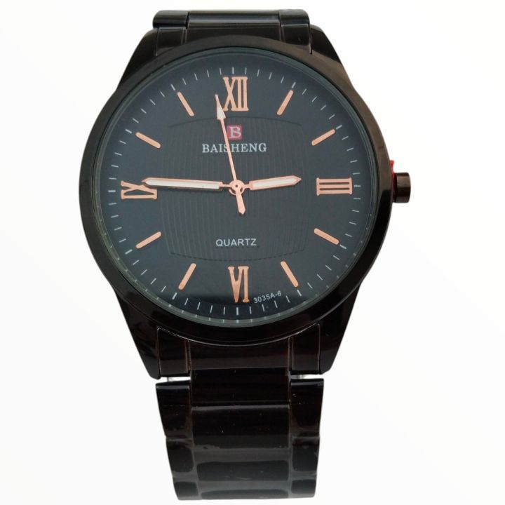 Baisheng Roman Numerals Steel Elegant Men's Fashion Watch Quartz