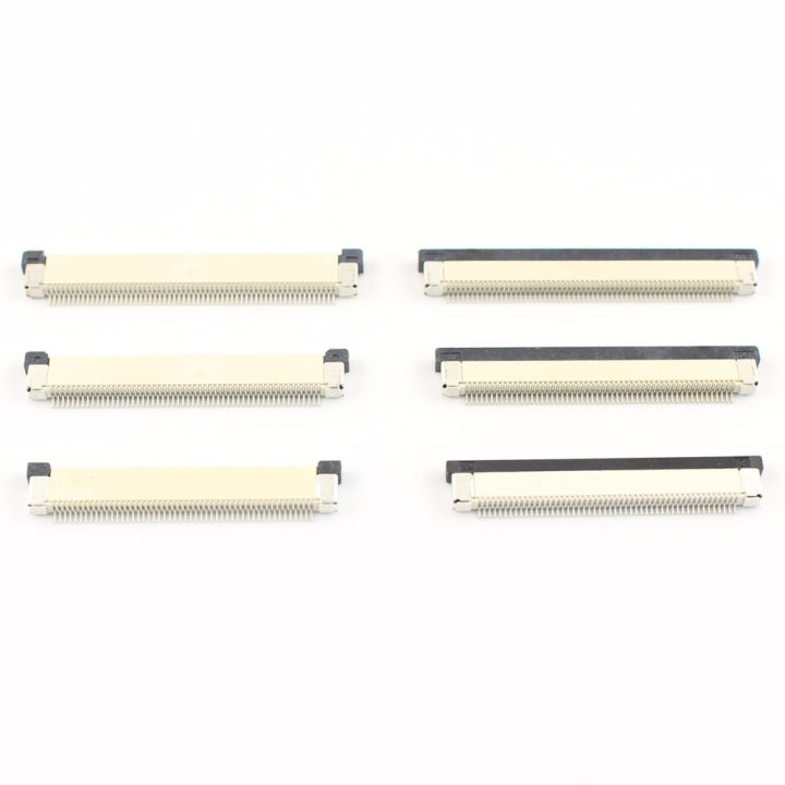 10pcs FPC FFC 0.5mm Pitch 50 54 60 Pin Drawer Flat Cable Connector Socket Top / Bottom Contact 50P 54P 60P