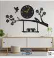 quality wooden wall clock | Birds on tree latest wall clock | birds with tree wooden wall clock. 