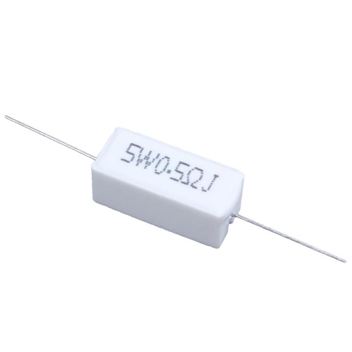 NXFDSIOZ 10 Pcs Axial Lead Ceramic Cement Resistor 0.5 Ohm 5W