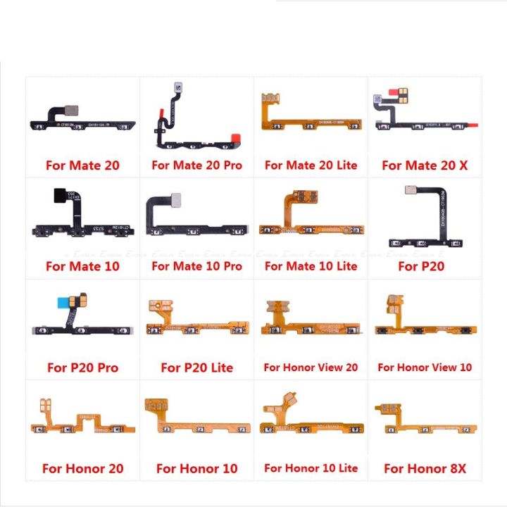 Switch Power ON OFF Button Flex Cable for Huawei Honor View 10 Mate 20 X P20 Pro Lite 8X Mute Silence Volume Key Replacement