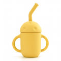 Premium Silicone Baby Feeding Cup with Straw Lid, Leak-Proof & Portable Storage Container, Unisex 100ml -. 
