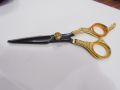 Fancy Golden Scissors, Barber Scissors & thinning scissors Salon Scissors hair scissors hairdressing scissors High tampered. 