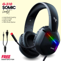 100% Original SOMIC Gaming Headset RGB with Noise Reducing Microphone ~ Over the Ear Gaming Headphones with Stereo Sound for Pubg Mobile PC Laptop Computer PlayStation4 Xbox PS4 PS5 Nintendo Switch, iOS & Android ~ 3.5mm Wired Headphone Bass ~ By FunBug. 