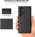 Samsung galaxy S23 Ultra Back Cover Original Top Mark Leather Case Phone Cover Compatible with Samsung S23 Ultra (2023). 