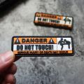 3D PVC Military Patch DO NOT TOUCH WARNING Outdoor Tactical Morale Badge Hook and Loop Patch on Backpack Sticker Applique. 
