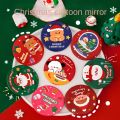 Mini High Definition Compact Pocket Mirror Hand-held Easy To Carry Vanity Mirror Red Santa Claus Pocket Make-up Mirror Women. 